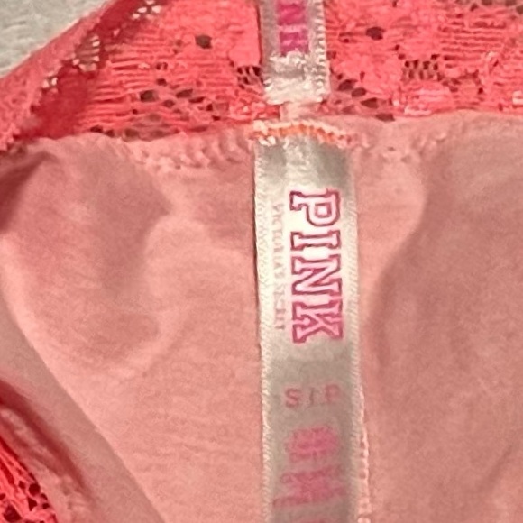 Victoria’s Secret PINK Gold Animal Print Lace Trim Cheeky Panty Small Low Rise - Picture 6 of 6